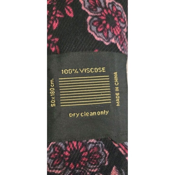 2 Pashmina Style Shawl by Ashley Cooper White And Floral Print Fringe Giftable - Picture 5 of 5